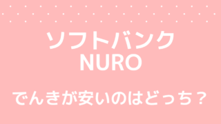 ソフトバンク NURO でんきが安いのはどっち？